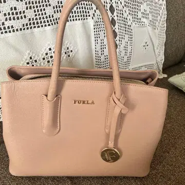 FURLA 핸드백 핑크 베이지 숄더 벨트 없음.