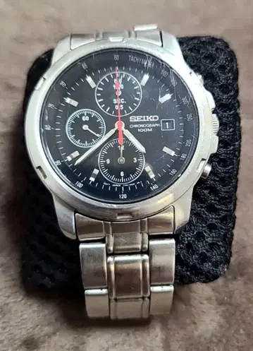 SEIKO 크로노그래프 손목시계 7T92-0BF0 작동 양호