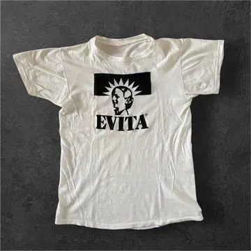 90s 80s 빈티지 T셔츠 EVITA 싱글 스티치 프린트