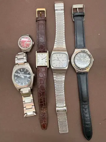 손목시계 5개 세트 SEIKO CASIO Swatch 925 시계 외