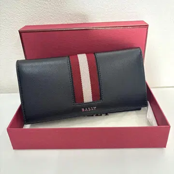 BALLY 장지갑 블랙 레드