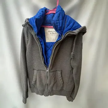 Abercrombie & Fitch 그레이/파랑 후드티 L