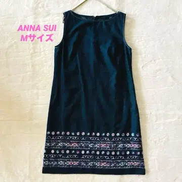 ANNA SUI 안나수이 자수 원피스 USA 코튼 혼방 슬리브리스