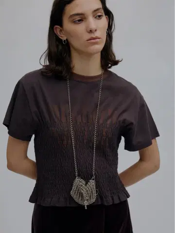MEDI SHIRRING CONCEPT TEE/Ameri VINTAGE