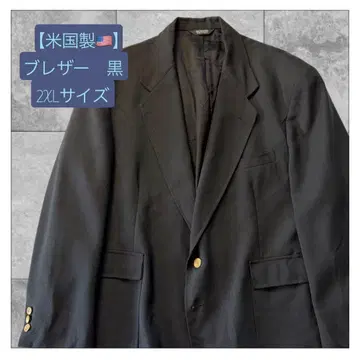 [ 미국제 ] 테일러드 자켓 골드 버튼 블랙 블레이저 2XL 빅