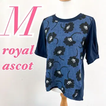 royal ascot 로얄 애스콧 블루 반팔 블라우스 데님