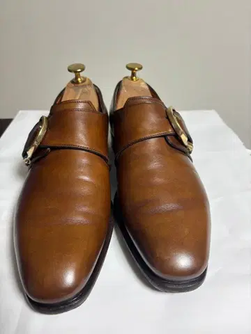 Santoni 싱글 몽크 스트랩 브라운