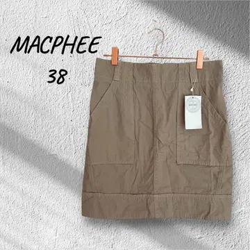 [택 포함 새상품] MACPHEE 코튼 미니 스커트 베이지 38 캐주얼