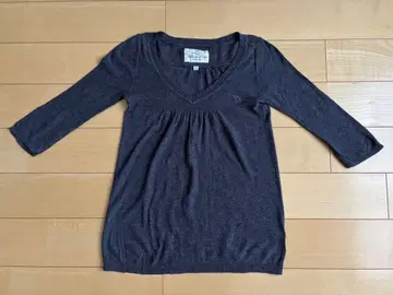 Abercrombie & Fitch 오부 소매 니트 XS 그레이