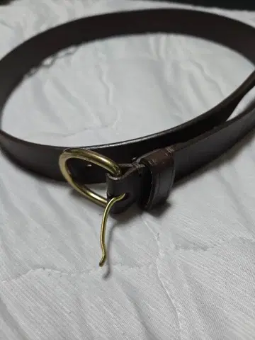 IL BISONTE 가죽 벨트 이탈리아제 다크 브라운 85cm