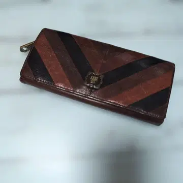 ANNA SUI 장지갑 가죽 브라운 계열