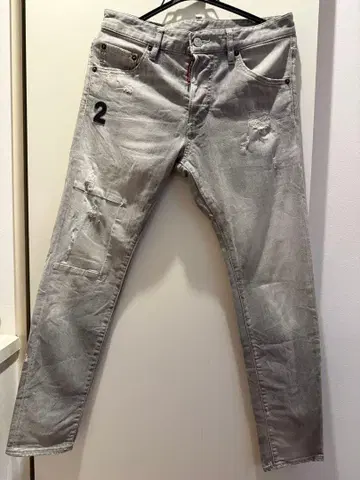 DSQUARED2 스키니 댄 진 그레이 데미지 가공 46