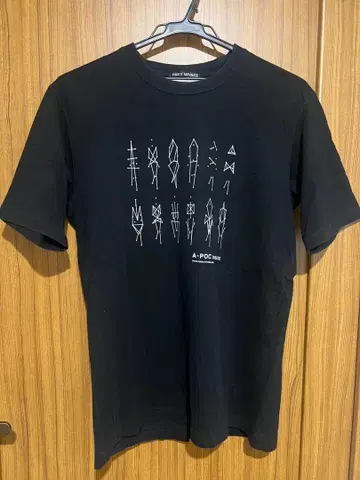 [레어] Issey Miyake 티셔츠 사토 마사히코 디자인 블랙