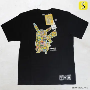 포켓몬 UT 피카츄 T셔츠 UNIQLO S 사이즈 블랙 유니클로