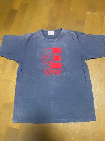 EVISU TENGU 텐구 프린트 T셔츠 네이비