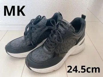 MICHAEL KORS 스니커즈 통굽 블랙 시그니처 24.5cm