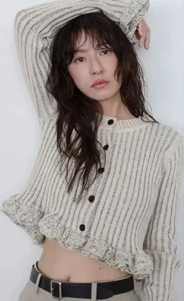 2605124 W FACE SHORT FRILLED KNIT TOPS 2