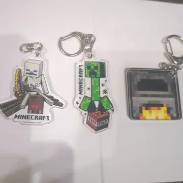 Minecraft 아크릴 키링 3종 세트