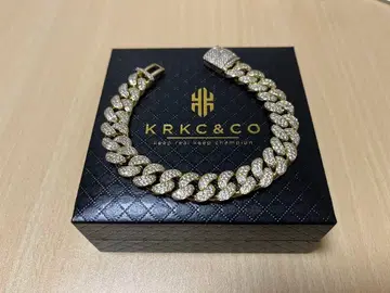 KRKC&CO 쿠반 링크 팔찌 골드 컬러
