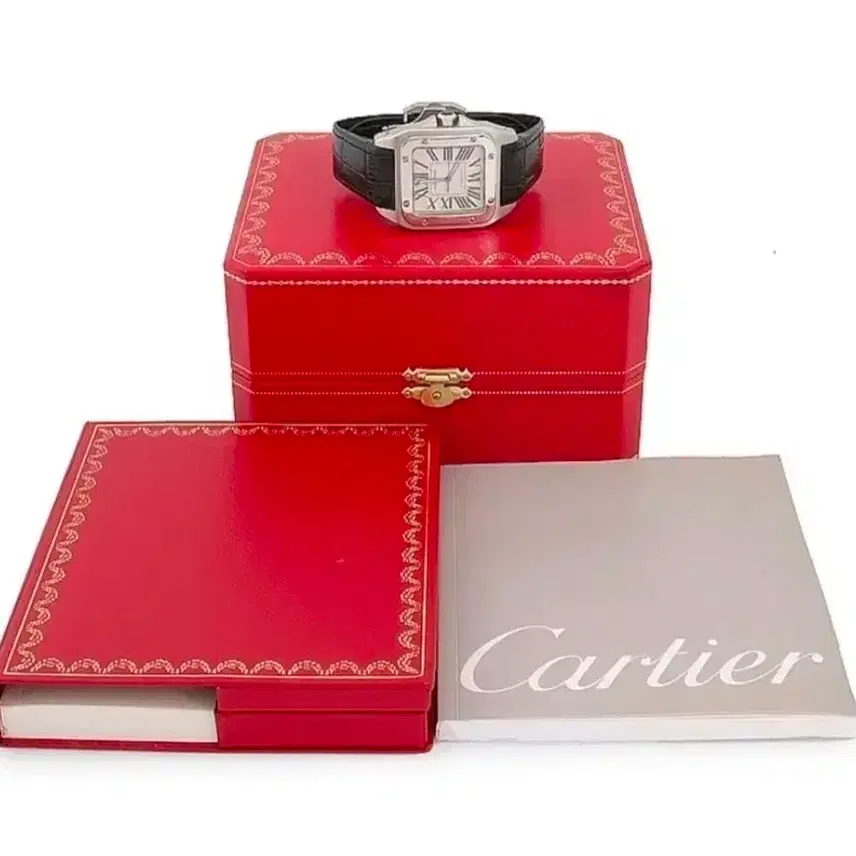 까르띠에 (보증서보유) (한정판)까르띠에 산토스100 스틸 XL사이즈 38MM 사진 2