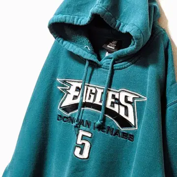 NFL 이글스 도노반 맥나브 자수 후드 맨투맨 그린 XL 구제 의류