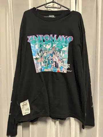 ZUTOMAYO 롱 슬리브 티셔츠 블랙 XL