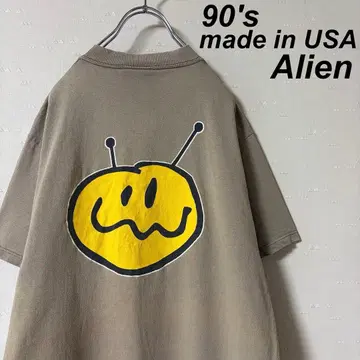 USA제 구제 의류 90's 에이리언 스마일 T셔츠