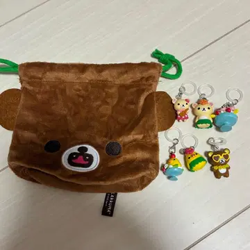 리락쿠마 메지루시 액세서리 차이로이코구마 복주머니 가챠가챠