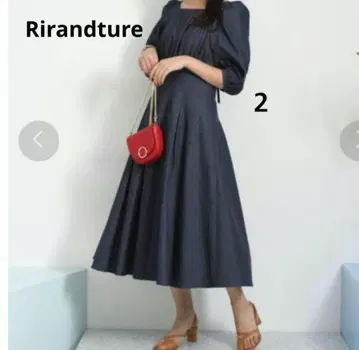 클리닝 완료 [ Rirandture ] 2 핀턱 퍼프 원피스 데님