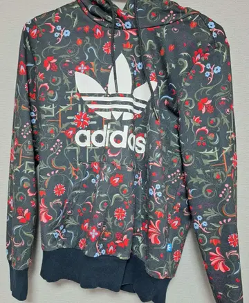 adidas 트레포일 꽃무늬 후드티 후디