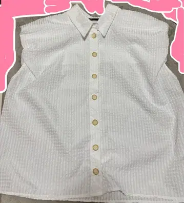 ZARA 퍼프 슬리브 셔츠 화이트 L 사이즈