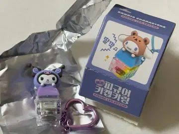 한국 한정판 산리오 LED 키캡 키링 쿠로미