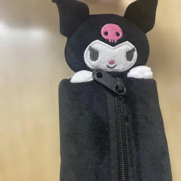 쿠로미 봉제 인형형 펜 케이스 블랙
