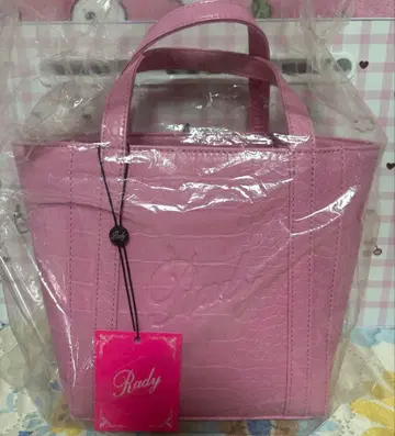 Rady 크로커다일풍 악어 엠보싱 토트백 핑크 택 포함 미사용 새상품