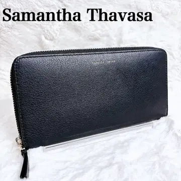 Samantha Thavasa 라운드 지퍼 장지갑 블랙 새상품급
