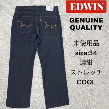 미사용품 EDWIN GENUINE QUALITY 데님 W34 COOL