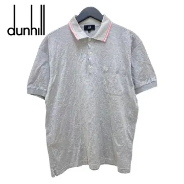 dunhill / 던힐 남성용 반팔 피케 셔츠 그레이 면 C277