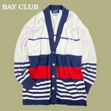 04M861 90s BAY CLUB 빈티지 코튼 니트 가디건