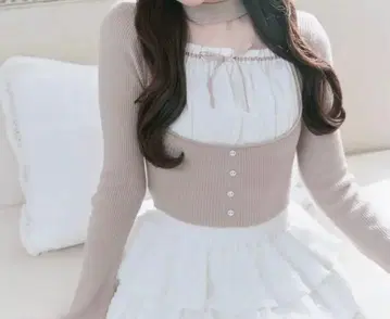 [ 올리브 데 올리브 ] 초커 디자인 골지 니트