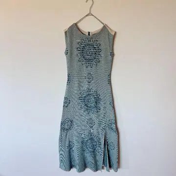 아메리빈티지 JACQUARD BOTANICAL DRESS 블루