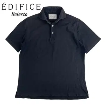 05M966 EDIFICE Belesto 블랙 반팔 피케 셔츠 M