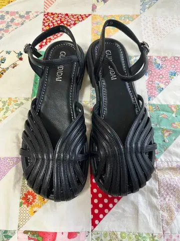 GUIDIDAI 스트랩 샌들 블랙 24.5cm