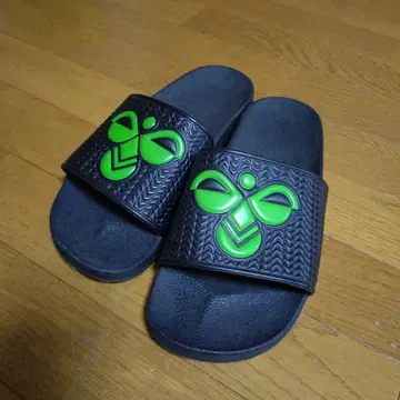 hummel 샌들 블랙 x 그린 사이즈 42