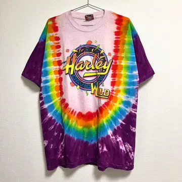 Harley-Davidson 1990년제 빈티지 타이다이 T셔츠