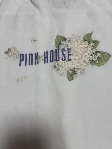 PINK HOUSE 반팔 집업 후드티 화이트
