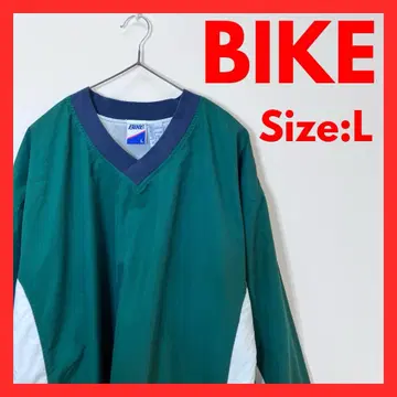 [새상품급] 구제 의류 BIKE 나일론 풀오버 무지 남성용 그린 L