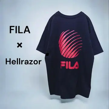 Hellrazor x FILA 콜라보 T셔츠 M 블랙 데드스탁 헬레이저