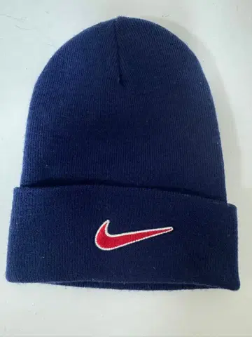NIKE 나이키 빈티지 90's 비니 스우시 로고 은색 택