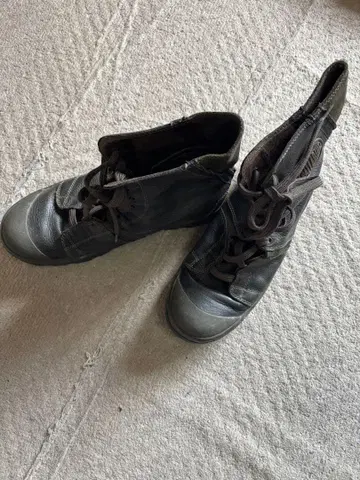 PALLADIUM 가죽 하이컷 부츠 팔라디움 43 블랙