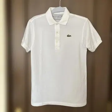 LACOSTE 피케 셔츠 화이트 사이즈 40